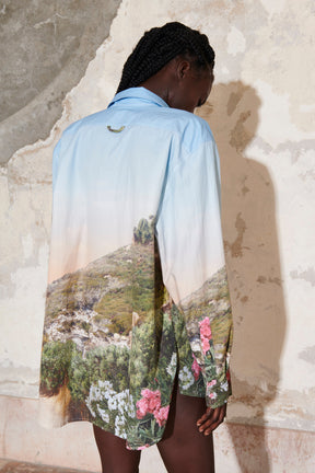 AGENOR - Oversized shirt in Cotton Small print Corsica Shirt Fête Impériale