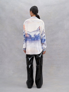AGENOR - Oeko-Tex Oversized Velvet Shirt Reborn Print Shirt Fête Impériale