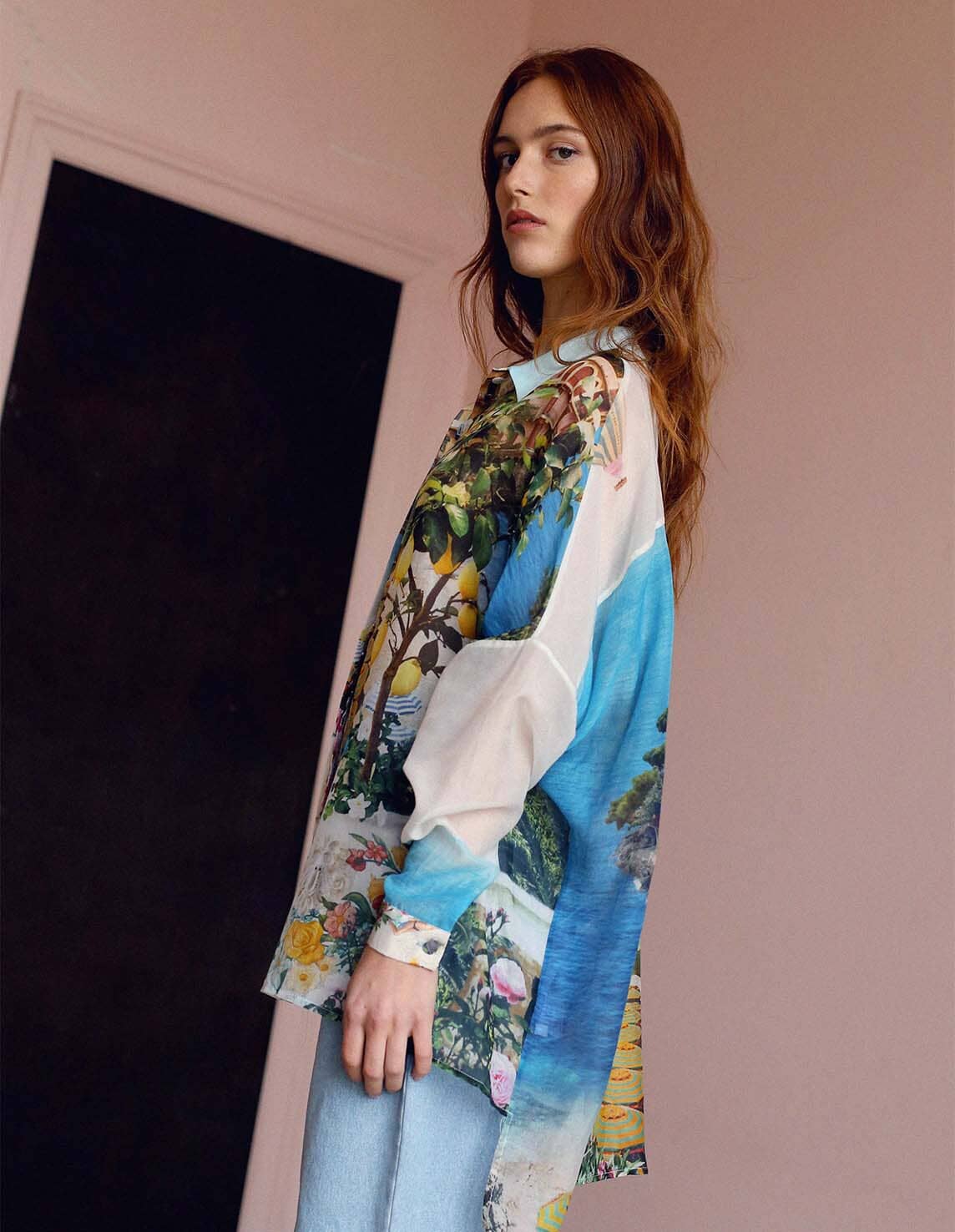 ALIX - Oversized shirt in voile from Cotton and silk Riviera Shirt Fête Impériale