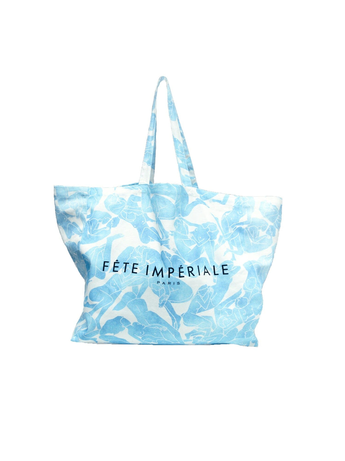 XXL shopping bag Cotton recycled Fête Impériale printed Giant Blue Bag Fête Impériale
