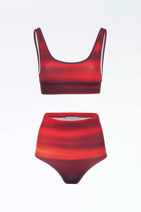 CHLOÉ - Velvet Sunset 2-piece swimsuit with high waist and Oeko-Tex printed bra Swimsuit Fête Impériale