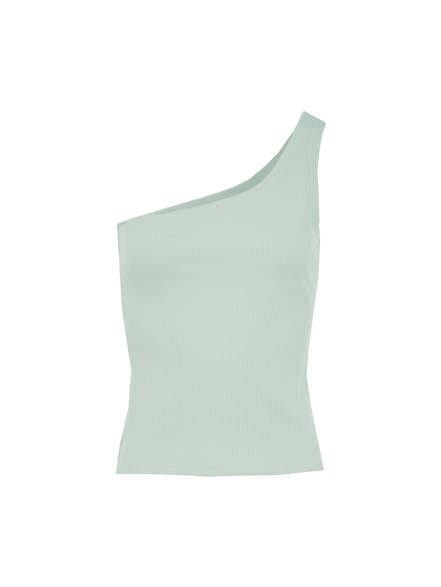 Asymmetrical rib-knit tank top from Cotton GOTS organic Oeko-Tex jade Tank top Fête Impériale