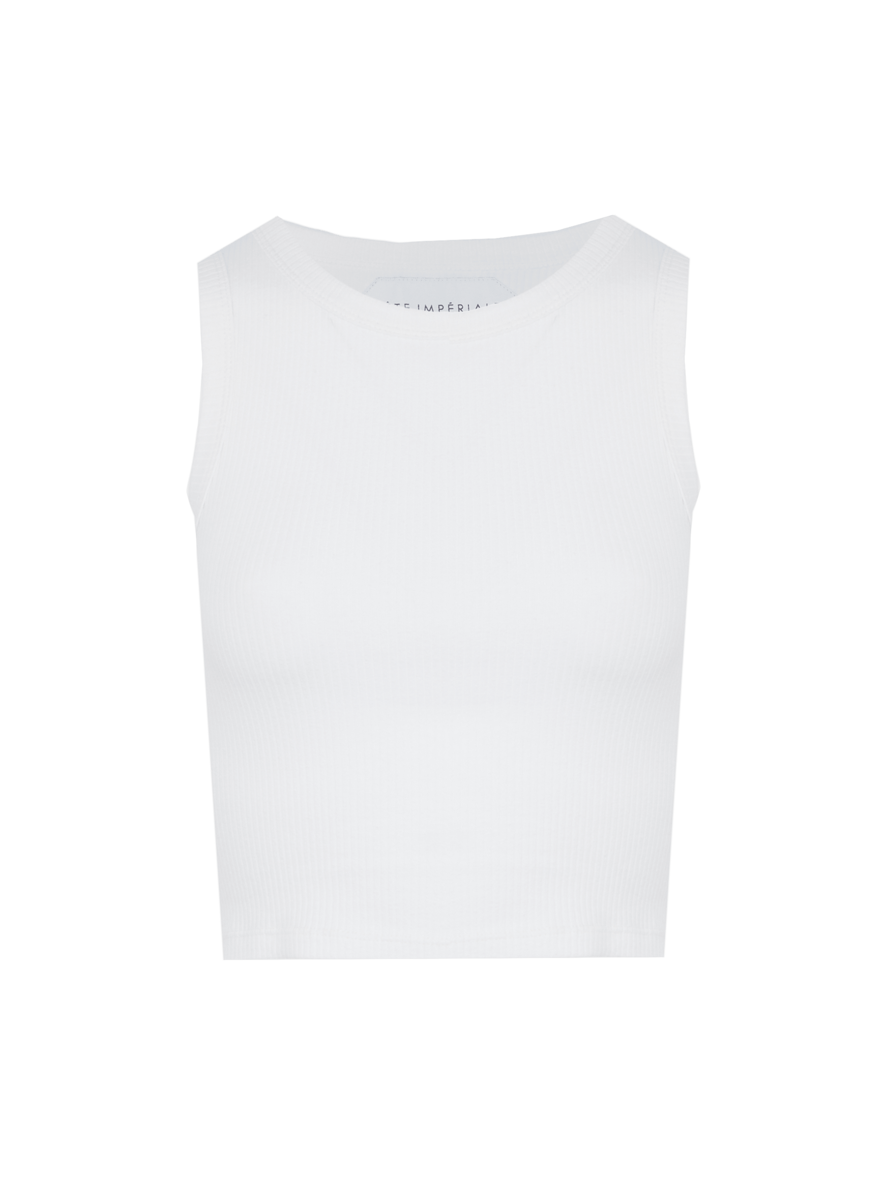 Rib knit tank top from Cotton GOTS organic Oeko-Tex white Tank top Fête Impériale