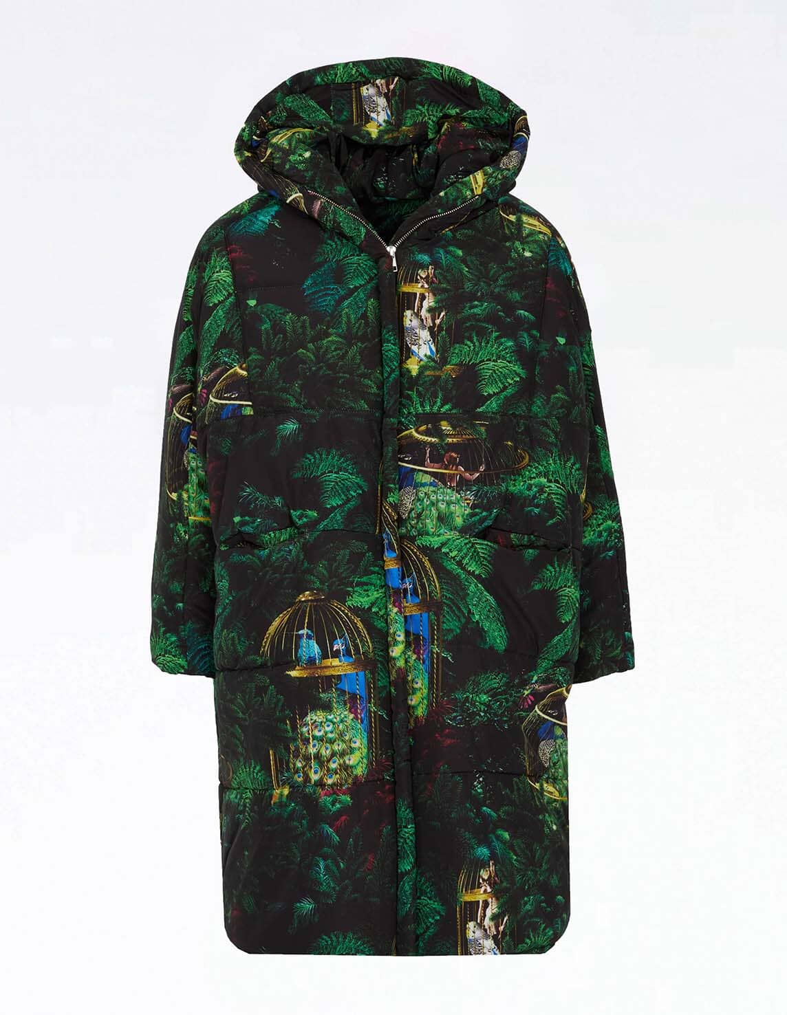 JASMIN - Oversized hooded padded jacket in printed nylon Appolonie Padded jacket Fête Impériale