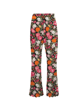 KEA - Loose-fitting high-waisted pants with silk petal bottoms Immortelles Pants Fête Impériale