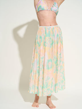 MAIA - Floral Print Chiffon Maxi Skirt Skirt Fête Impériale