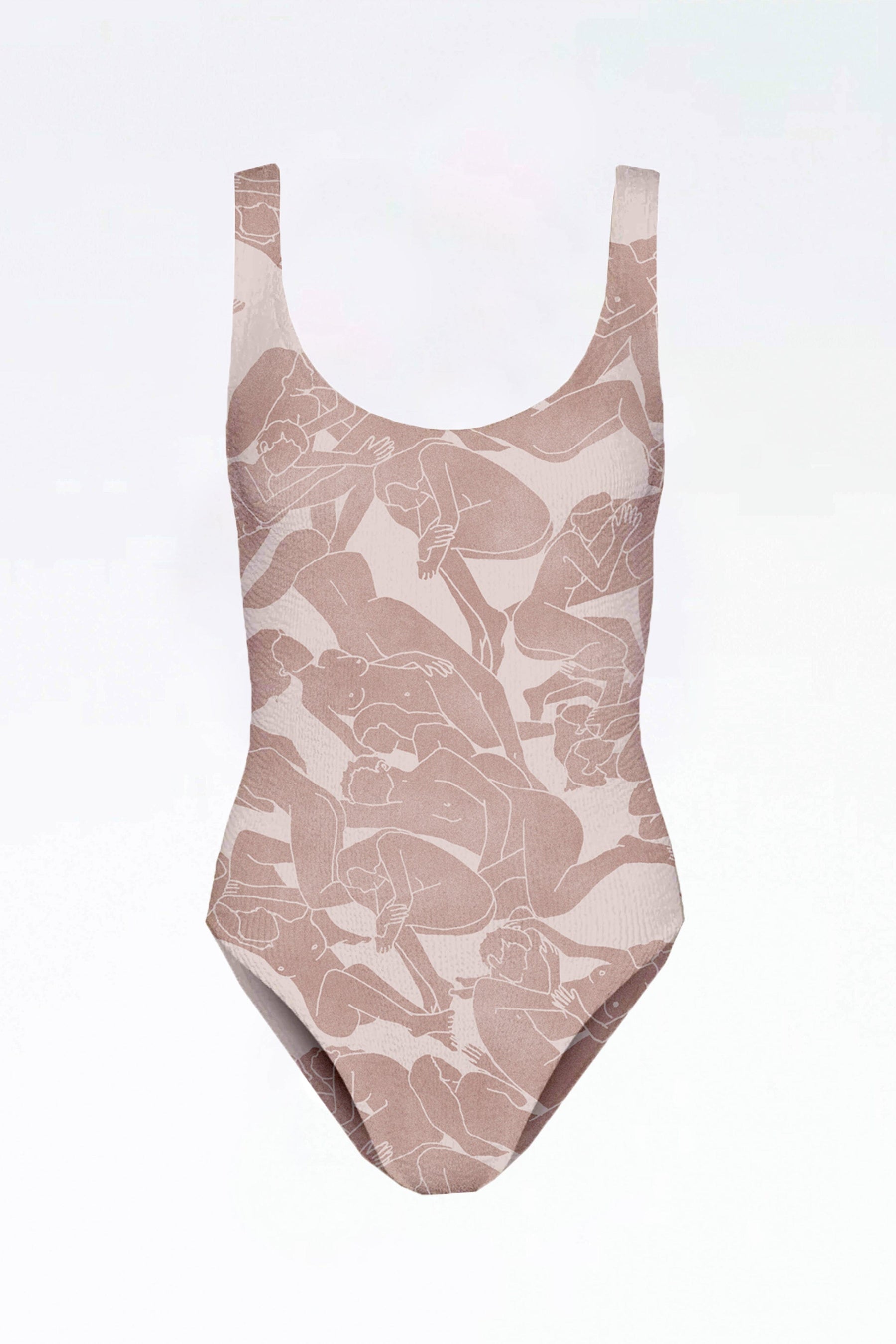 NAIADE - 1-piece swimsuit with scoop back Oeko-Tex Pink Giant print Swimsuit Fête Impériale